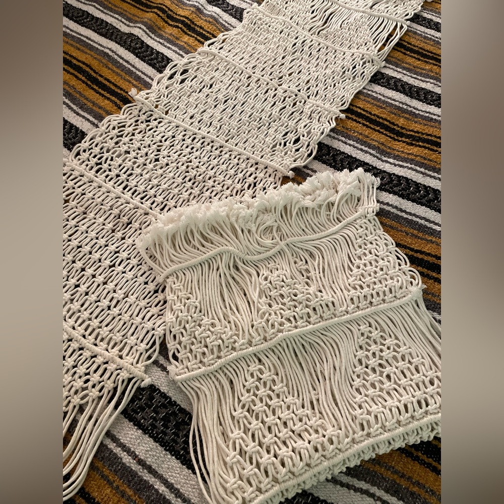 Macrame table runners